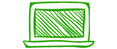 Bild: Ein Symbol, das ein Notebook darstellt